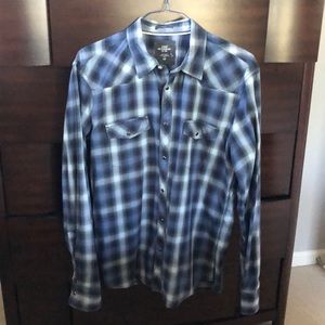 Navy Plaid Men’s H&M Shirt